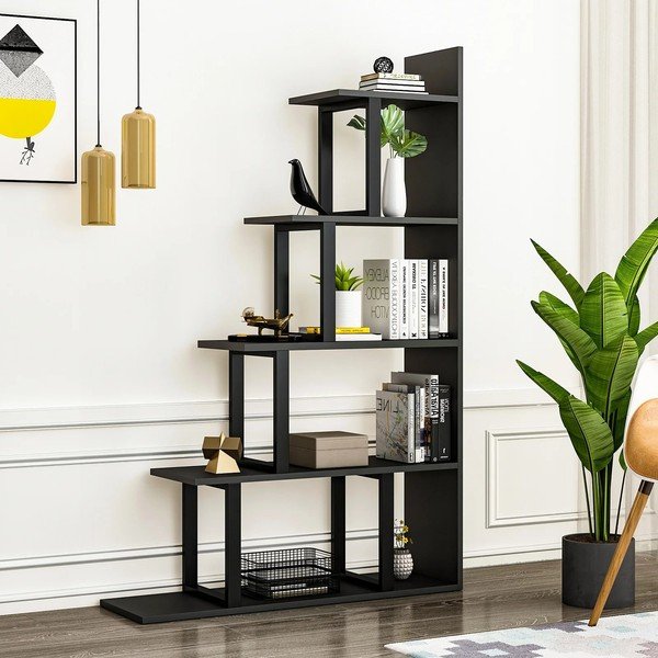 Črn regal 100x164 cm Step – Kalune Design-image-2