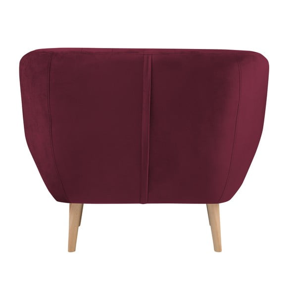 Bordo rdeč fotelj Mazzini Sofas Benito-image-3