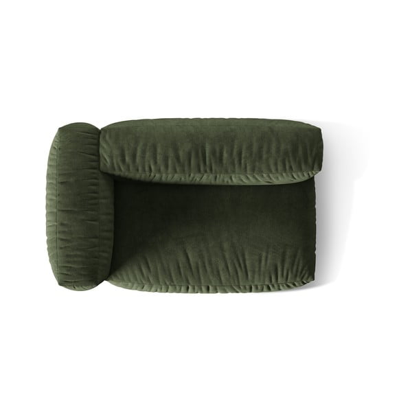 Zelen žameten modul za sedežno garnituro (levi kot) Martina – Micadoni -image-3