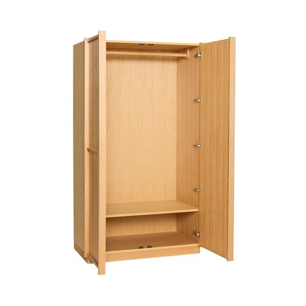 Garderobna omara v hrastovem dekorju v naravni barvi 100x181x55 cm Kura – Hübsch-image-4