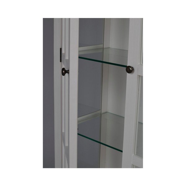 Bela lesena vitrina Rowico Nottingham, višina 195 cm-image-2