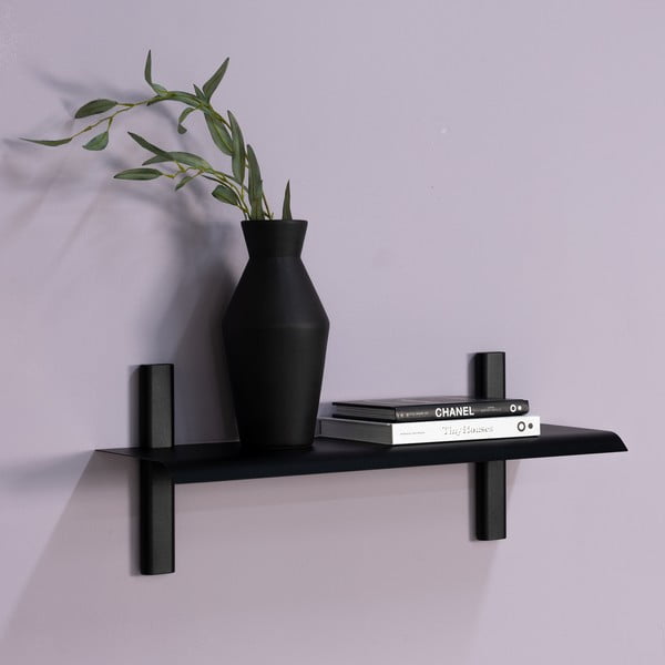 Črna kovinska polica 60 cm Hola – Spinder Design-image-1