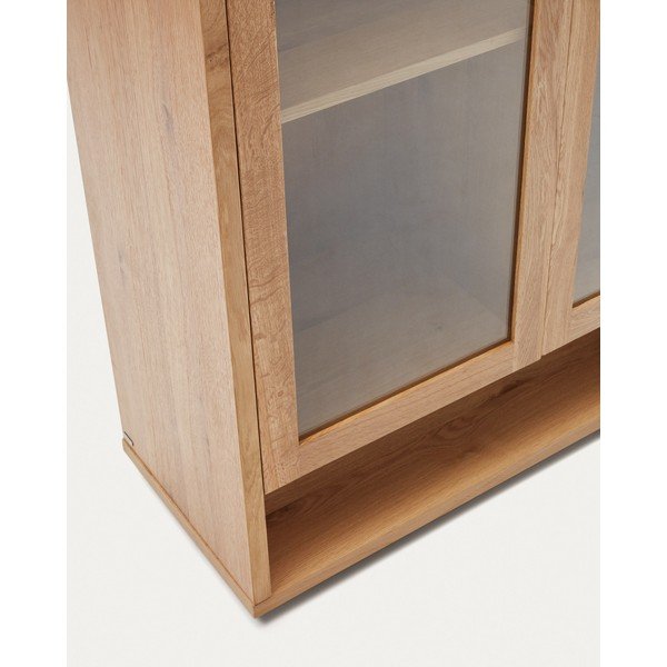 Vitrina v hrastovem dekorju 100x185 cm Alguema – Kave Home-image-4