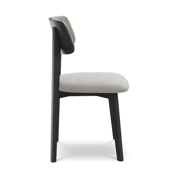 Svetlo siv jedilni stol iz masivnega lesa Niu – Makamii-image-2