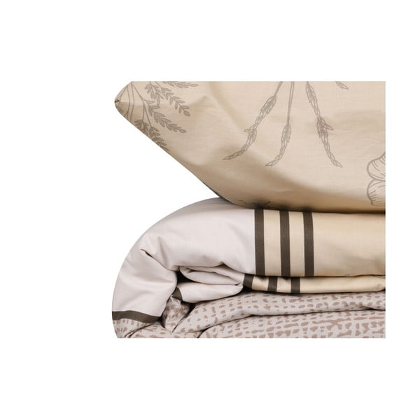 Bež enojna bombažna posteljnina 140x200 cm Pine – Mijolnir-image-4