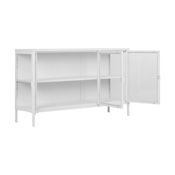 Bela kovinska vitrina 140x85 cm Brisbane – House Nordic-image-2