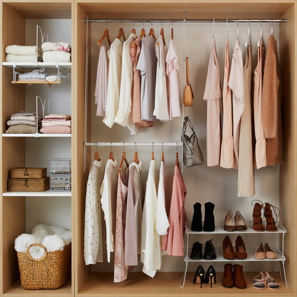 Komplet 2 lestev in raztegljivega droga za oblačila Compactor Muro-image-2