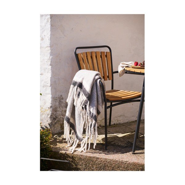 Siva odeja iz mešanice volne 130x170 cm Carmel – House Nordic-image-1