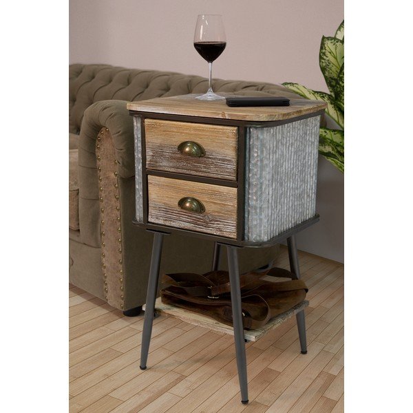 Nočna omarica Mauro Ferretti Bronx, višina 72,5 cm-image-1