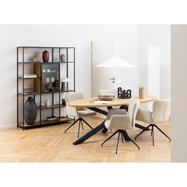 Jedilna miza z mizno ploščo v hrastovem dekorju 100x220 cm Heaven – Actona-image-1