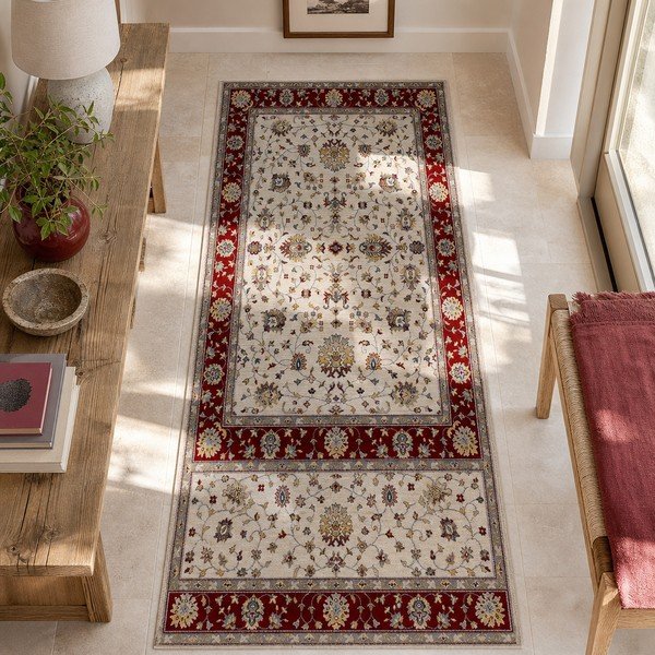 Rdeče-kremno bel tekač 67x250 cm Classic - Universal-image-3