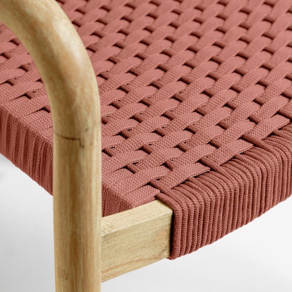 Vrtni stol iz evkaliptusovega lesa v barvi terakote Kave Home Sheryl-image-1