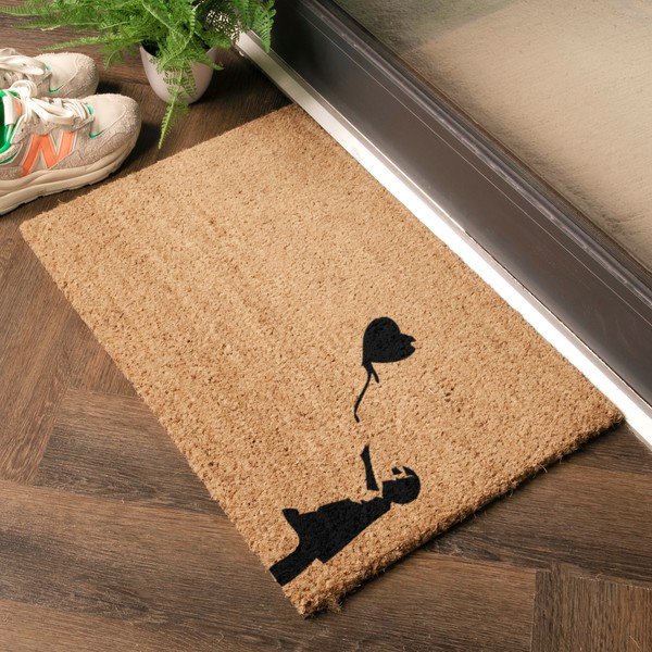Predpražnik iz kokosovih vlaken 40x60 cm Girl With a Ballon – Artsy Doormats-image-1