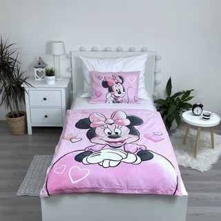 Bombažna otroška posteljnina za otroško posteljico 100x135 cm Minnie – Jerry Fabrics