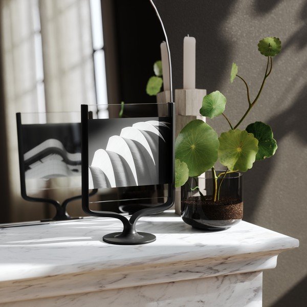 Črn kovinski stoječ okvir 18x25 cm Wishbone – Umbra-image-1