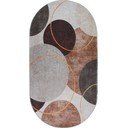 Rjava/kremno bela pralna preproga 60x100 cm Oval – Vitaus