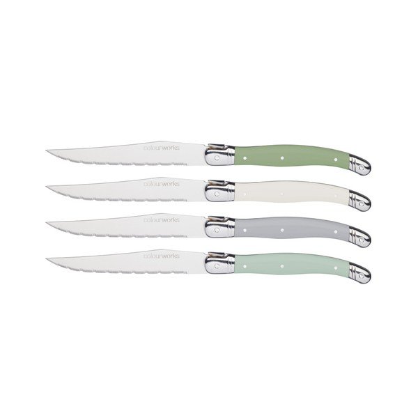 Komplet 4 nožev za steak Kitchen Craft Colourworks