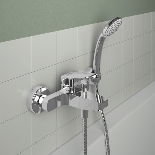Stenska armatura za kad v sijajno srebrni barvi Ceraplan – Ideal Standard-image-2