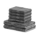 6-delni komplet temno sivih brisač DecoKing Bamby Charcoal