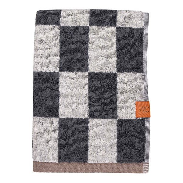 Antracitno sivo-bež frotirne brisače v kompletu 2 ks iz organskega bombaža 40x55 cm Retro – Mette Ditmer Denmark