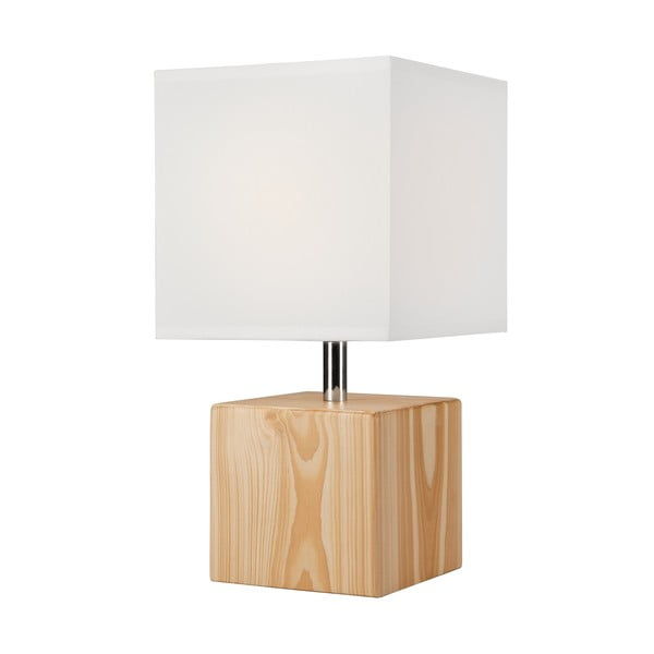 Svetlo rjava namizna svetilka s tekstilnim senčnikom (višina 29,5 cm) Natura – LAMKUR