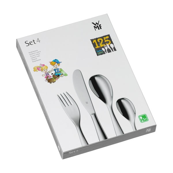 4-delni otroški jedilni set iz nerjavečega jekla WMF Cromargan® Palčki-image-1