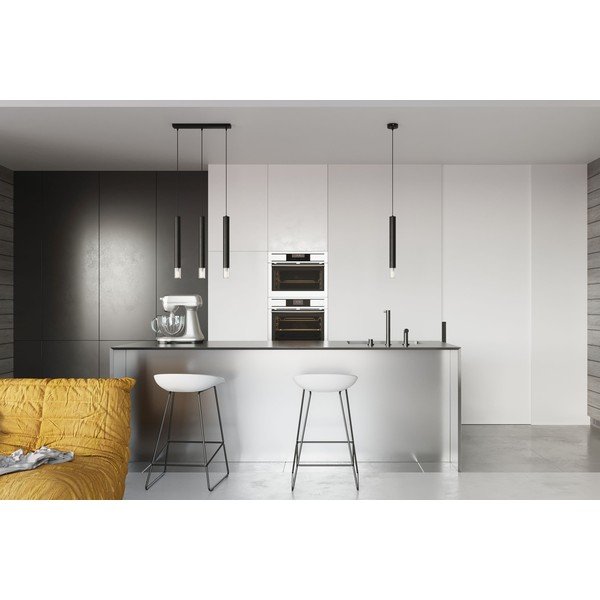 Črna kovinska viseča svetilka ø 8 cm Vittoria – Sollux-image-2