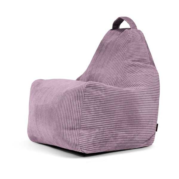 Vijolična vreča za sedenje iz rebrastega žameta Play Amuse – SLOWDOWN