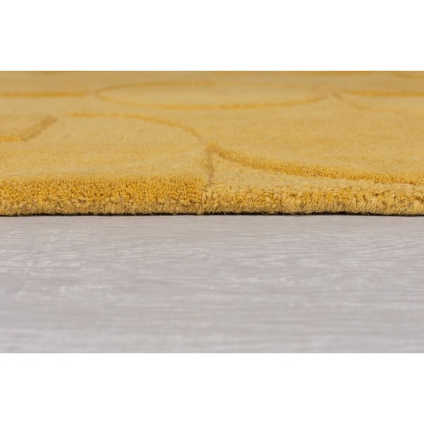 Rumena volnena okrogla preproga ø 160 cm Gigi - Flair Rugs-image-3