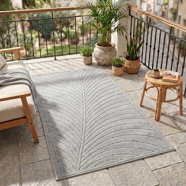 Notranja in zunanja preproga v srebrni barvi 80x150 cm Nova 1204 – Ayyildiz Carpets-image-1