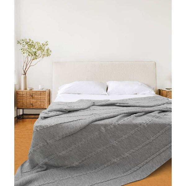 Sivo pregrinjalo 200x220 cm Trenza – Oyo Concept-image-2