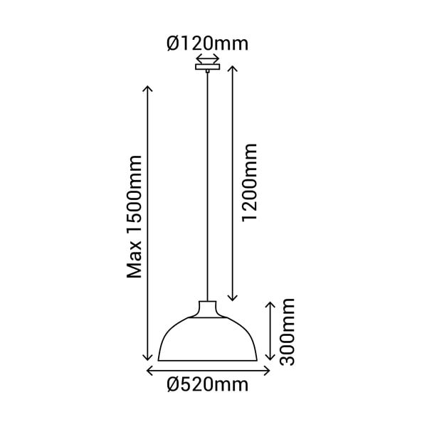 Črna/naravna viseča svetilka z bambusovim senčnikom ø 52 cm – SULION-image-3