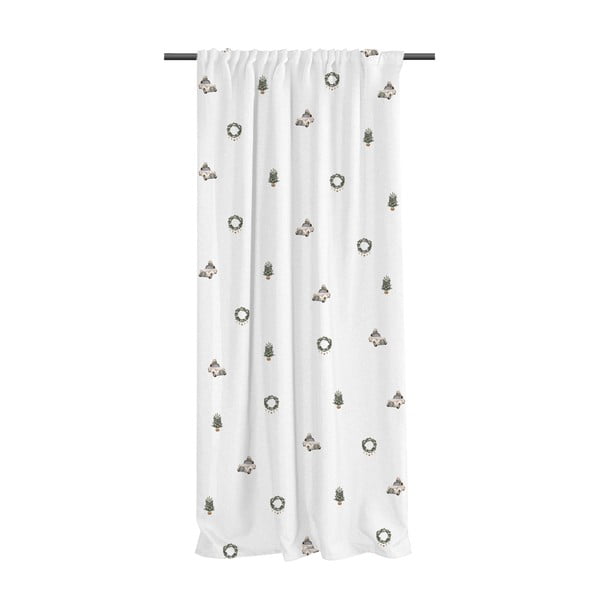 Bela zavesa iz bombažnega satena 110x250 cm Festive Car – Butter Kings