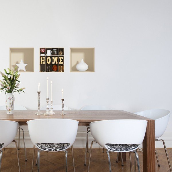 Komplet 3 nalepk s 3D učinkom Ambiance Home-image-1