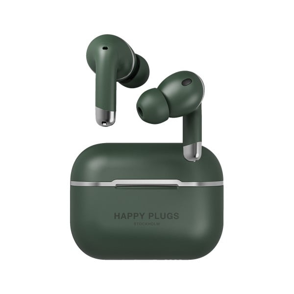 Zelene brezžične slušalke Happy Plugs Air 1 ANC