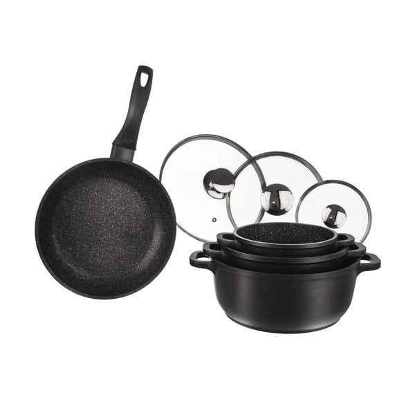 4-delni komplet posode za kuhanje s 3 steklenimi pokovkami Orion Grande-image-3