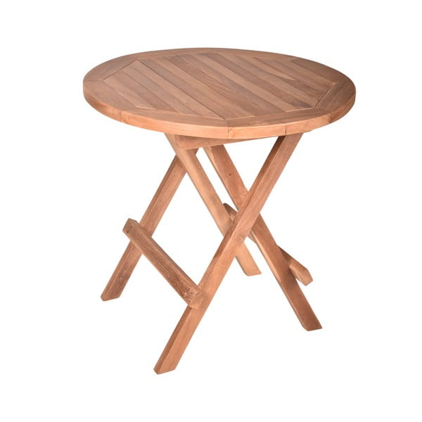 Okrogla vrtna mizica iz masivnega tika ø 50 cm Mitan – Garden Pleasure