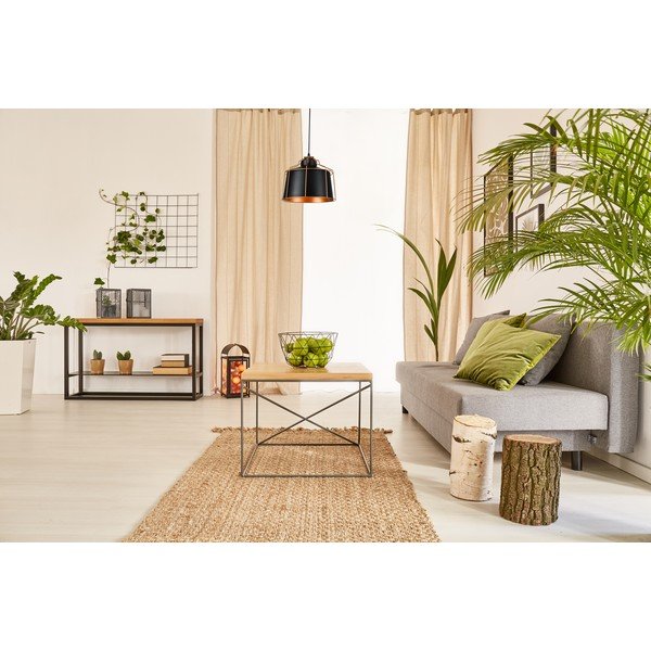 Črna viseča svetilka s kovinskim senčilom ø 32 cm Goa – GTV-image-1