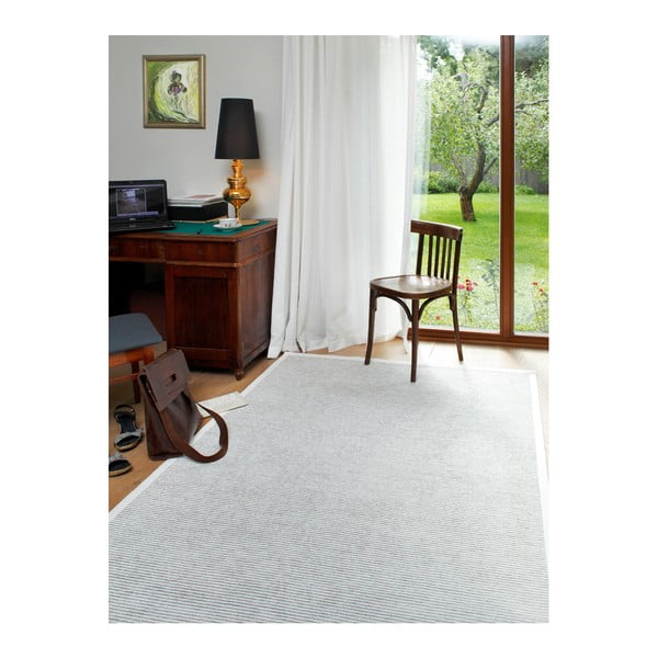 Bela obojestranska preproga z vzorci Narma Palmse, 160 x 230 cm-image-4