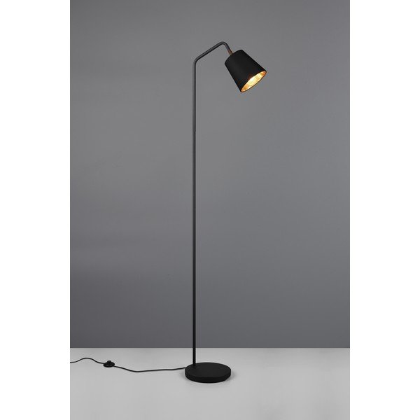 Črna stoječa svetilka s tekstilnim senčnikom (višina 148 cm) Buddy – Reality-image-2