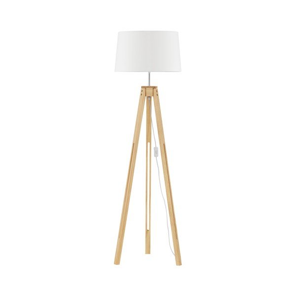 Bela/v naravni barvi stoječa svetilka (višina 145 cm) Leroy – Nova Luce