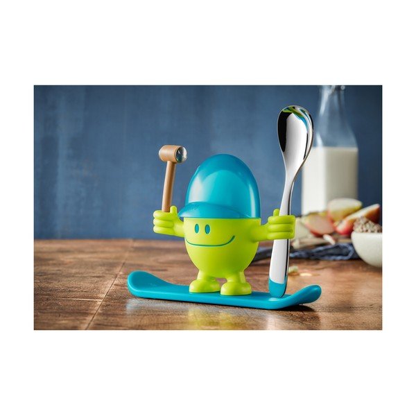 Modro-zeleno držalo za jajca z žlico WMF Cromargan® Mc Egg-image-1