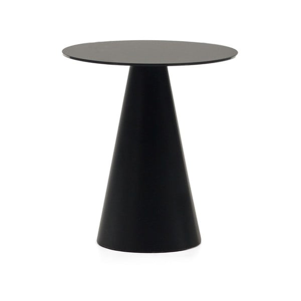 Okrogla stranska mizica s stekleno mizno ploščo ø 50 cm Wilshire – Kave Home