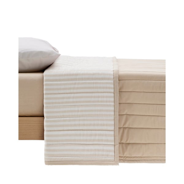 Bež prešito pregrinjalo iz organskega bombaža 180x240 cm Sini – Kave Home