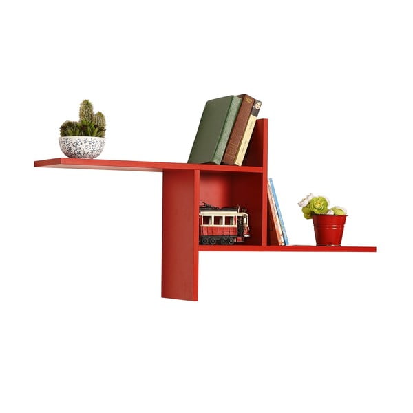 Rdeča večnivojska polica 100 cm Cross – Kalune Design-image-3