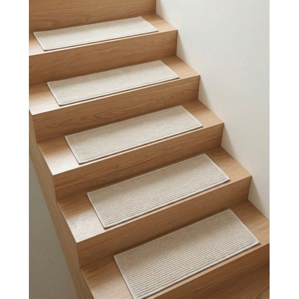 Bež komplet preprog za stopnice 16 ks 25x65 cm Silio – Vitaus-image-1