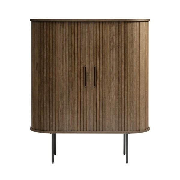 Rjava omarica v hrastovem dekorju 100x118 cm Nola – Unique Furniture