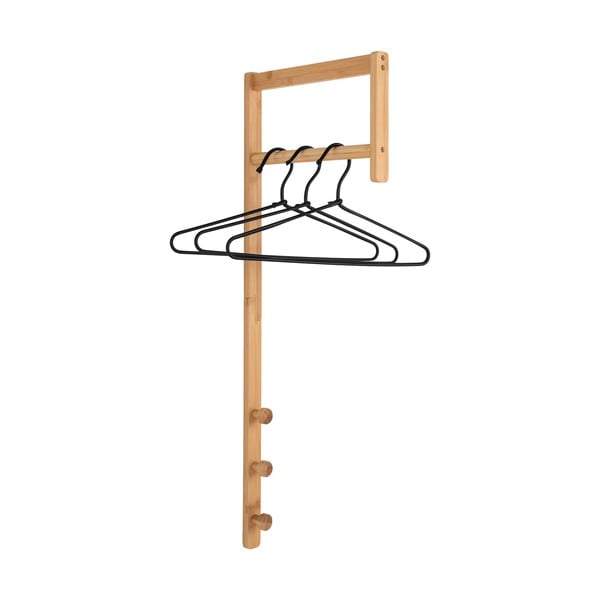 Bambusov stenski obešalnik v naravni barvi Trento – House Nordic-image-1