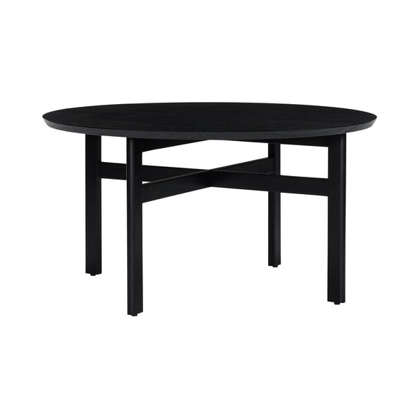 Črna okrogla mizica ø 80 cm Fjord – Hübsch