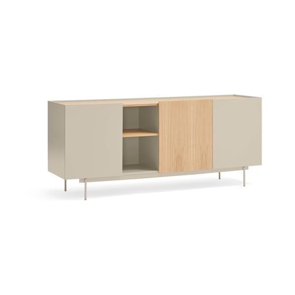 Bež/naravna nizka komoda v hrastovem dekorju 180x78 cm Otto – Teulat-image-1